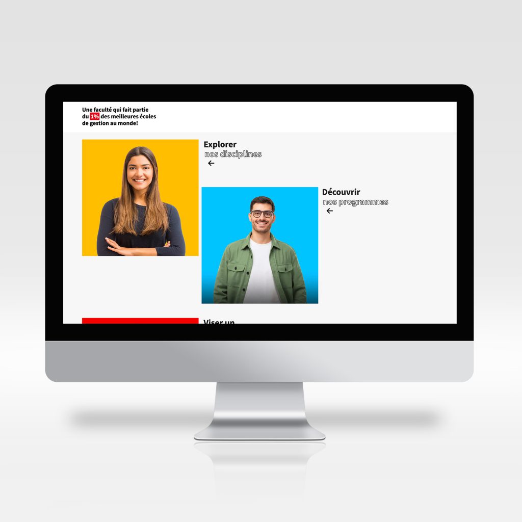 Extrait de la page Étudier illustrant de nouvelles dispositions visuelles